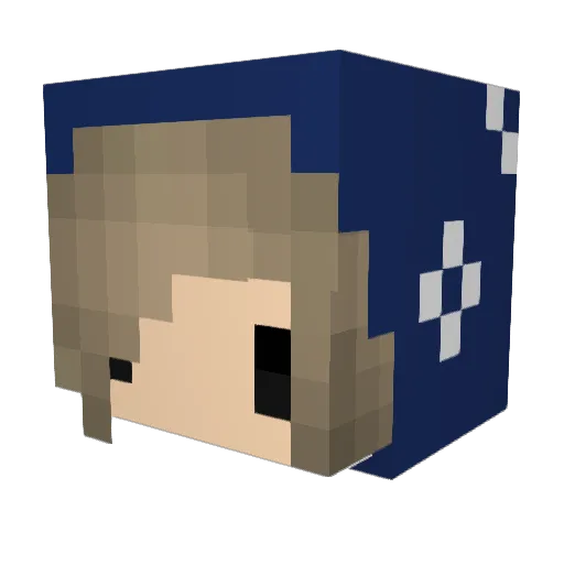 Neko_mani Minecraft avatar head, 3D render