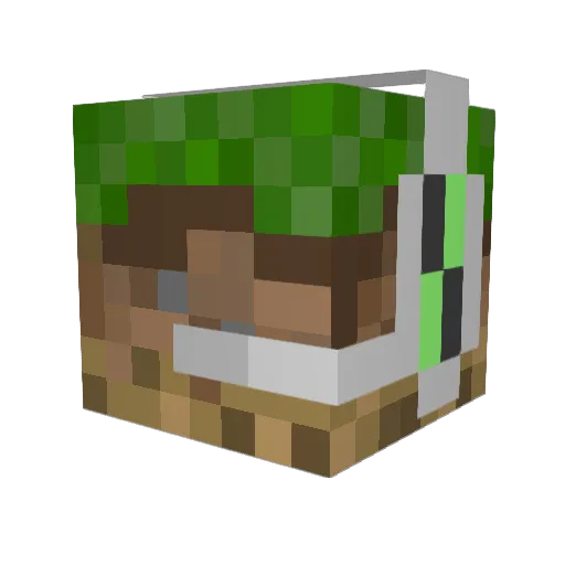 Nekoakachan Minecraft avatar head, 3D render