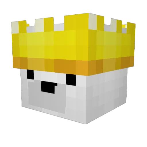 Nekobroke Minecraft avatar head, 3D render