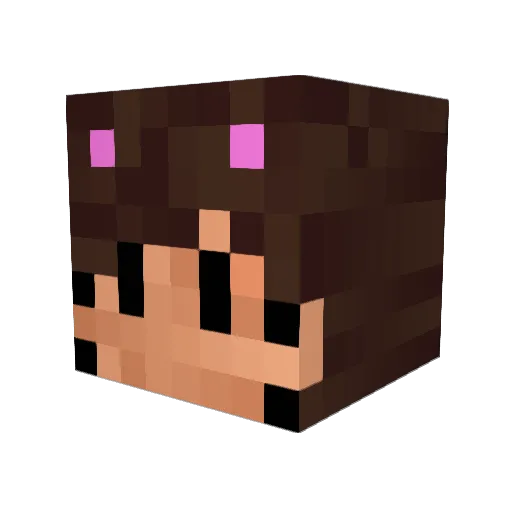 Nekochi86 Minecraft avatar head, 3D render