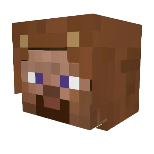 Nekochiha0410 Minecraft avatar head, 3D render