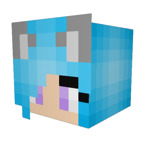 Nekoete_Tan Minecraft avatar head, 3D render