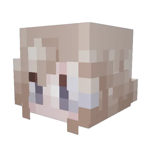 Nekoma10 Minecraft avatar head, 3D render