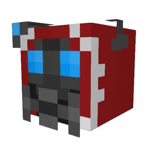 Nekomancerofdoom Minecraft avatar head, 3D render