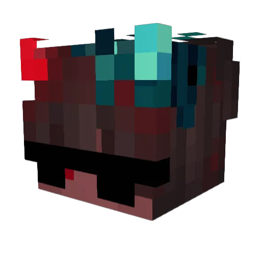 Nekomata___ Minecraft avatar head, 3D render
