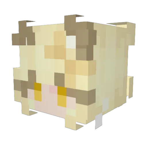NekonoMii_VT Minecraft avatar head, 3D render