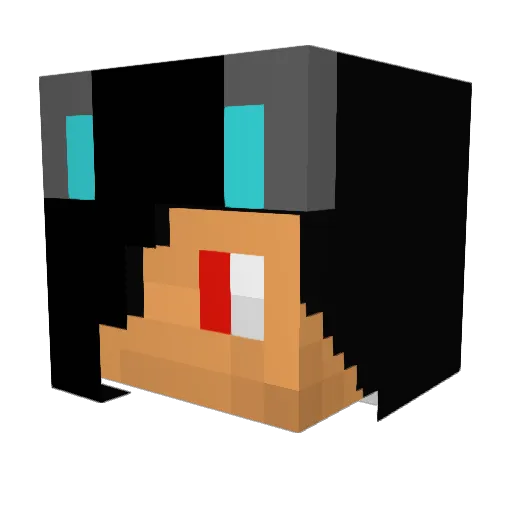 Nekoos Minecraft avatar head, 3D render