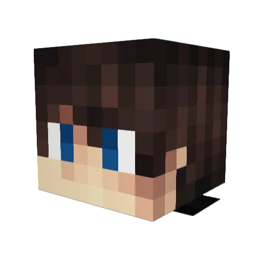 Nekooyy Minecraft avatar head, 3D render