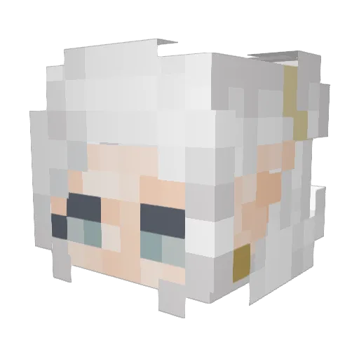 Nekopast Minecraft avatar head, 3D render