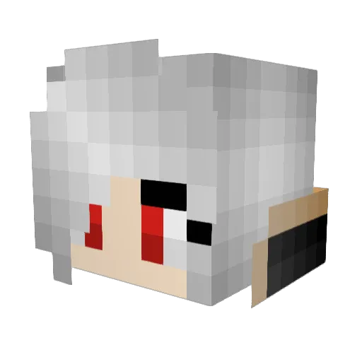 NekorazAlt Minecraft avatar head, 3D render