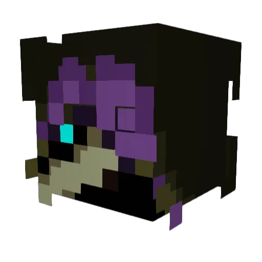 Nekorett Minecraft avatar head, 3D render