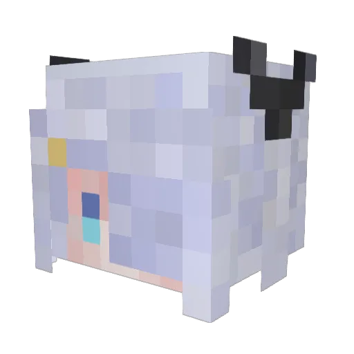 NekoyaCrow Minecraft avatar head, 3D render