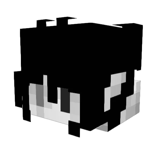 Nekrarh Minecraft avatar head, 3D render