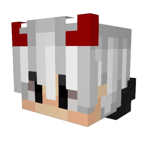 NekroChrist Minecraft avatar head, 3D render