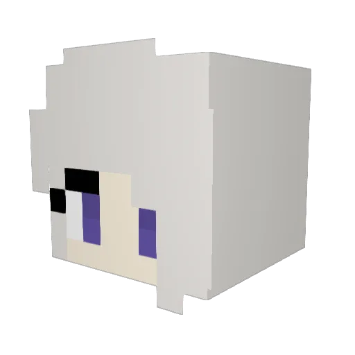NekroCorky Minecraft avatar head, 3D render