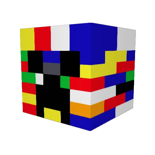 NekroNeko Minecraft avatar head, 3D render