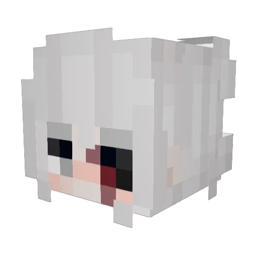 Nekrocy Minecraft avatar head, 3D render