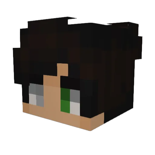 Nekrolyst Minecraft avatar head, 3D render