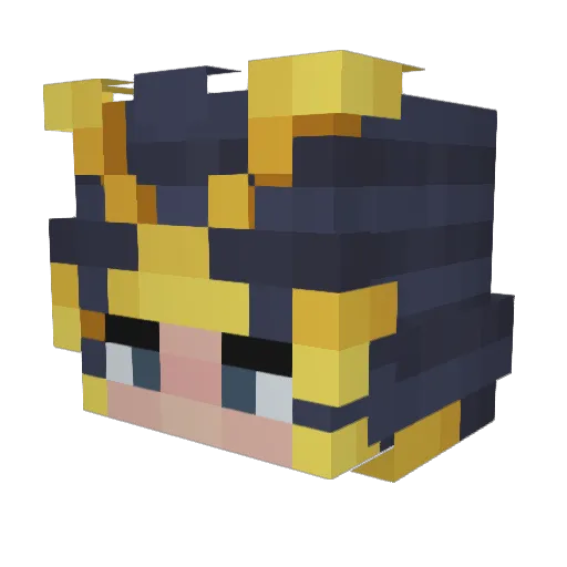 Nekronous Minecraft avatar head, 3D render