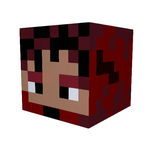 NektroQ Minecraft avatar head, 3D render