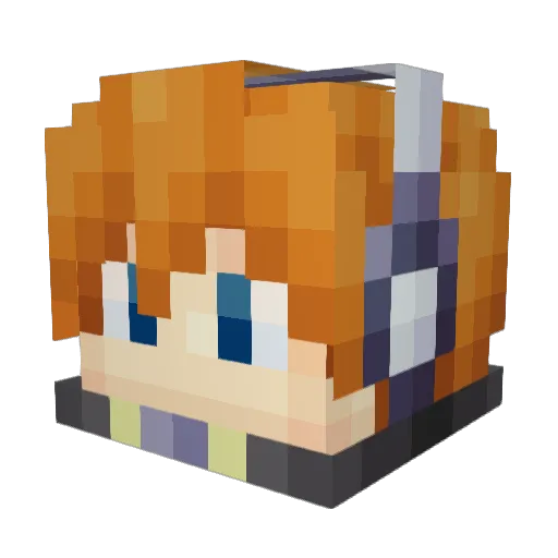 Neku110 Minecraft avatar head, 3D render
