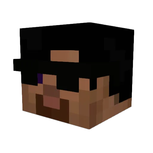 NekuHarp Minecraft avatar head, 3D render