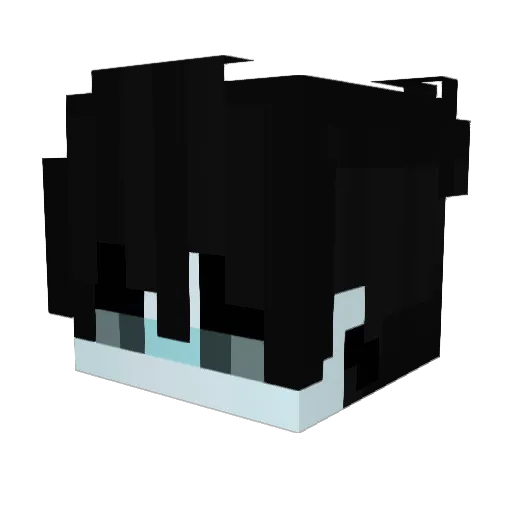 Neku_9 Minecraft avatar head, 3D render