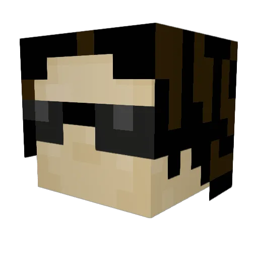 Nekwah Minecraft avatar head, 3D render