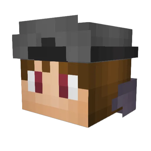 Nekxii Minecraft avatar head, 3D render