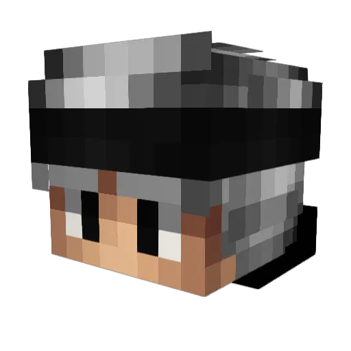 Nekzaz Minecraft avatar head, 3D render