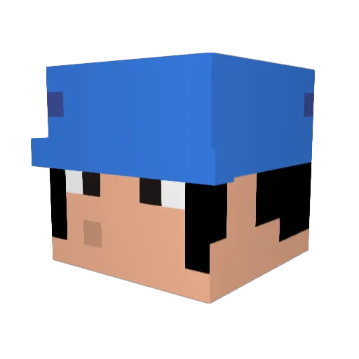Nel700 Minecraft avatar head, 3D render