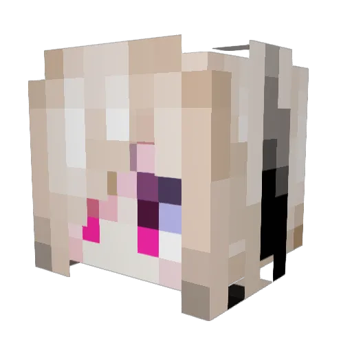 Nelaire Minecraft avatar head, 3D render