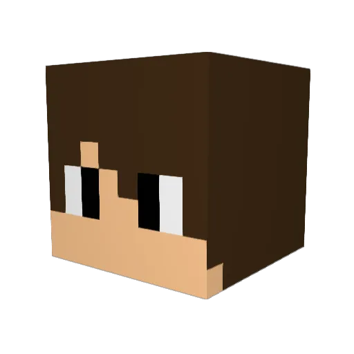 NeleTheRich Minecraft avatar head, 3D render