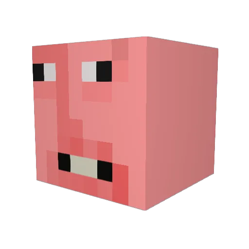 Nelgius Minecraft avatar head, 3D render