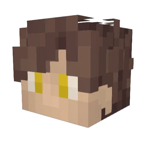 Nelgog Minecraft avatar head, 3D render
