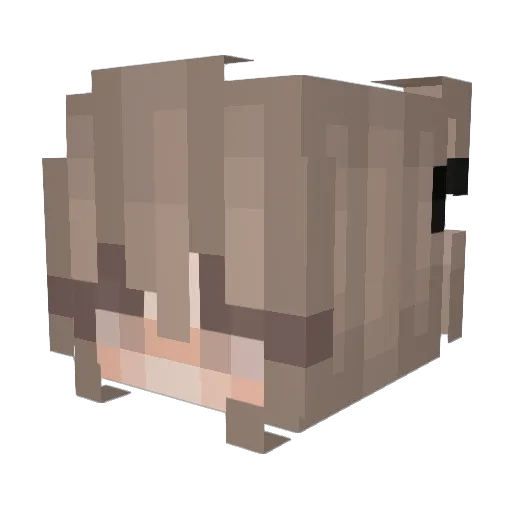 NeliDearest Minecraft avatar head, 3D render