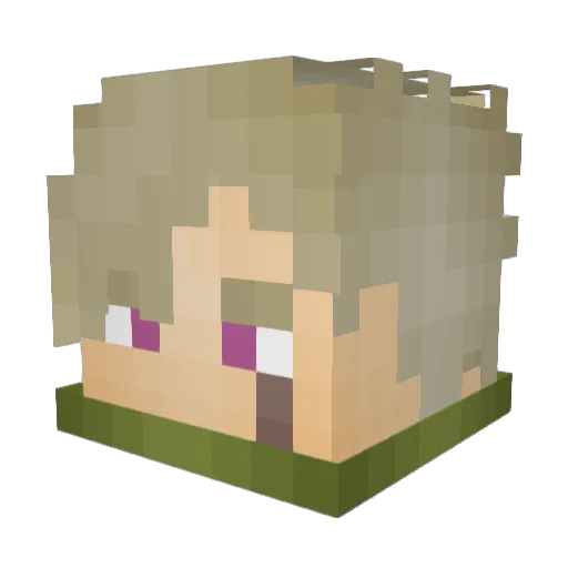 Neliarax Minecraft avatar head, 3D render
