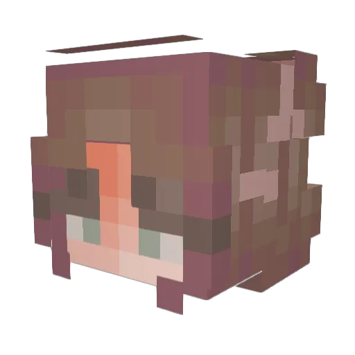 Nelica0809 Minecraft avatar head, 3D render