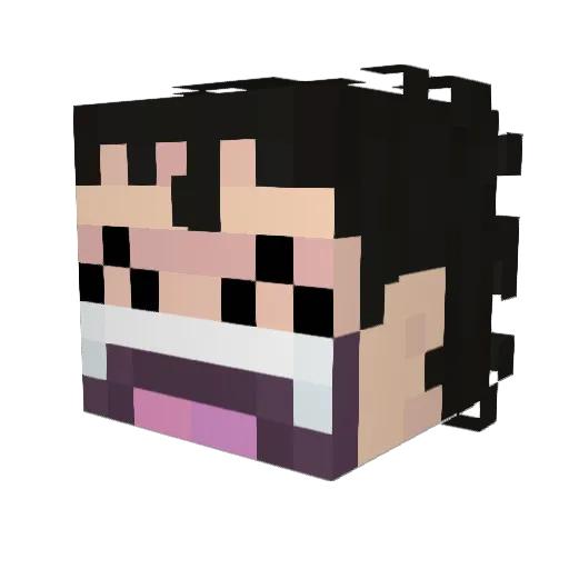 Nelioos Minecraft avatar head, 3D render