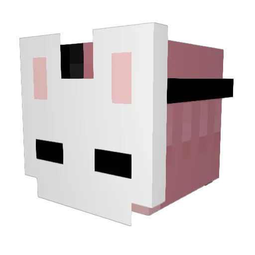 Nelkia Minecraft avatar head, 3D render