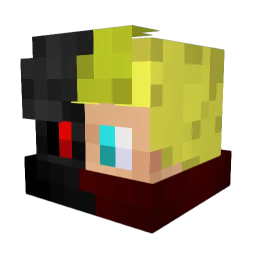 NellCube Minecraft avatar head, 3D render