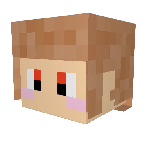 NellPunk Minecraft avatar head, 3D render