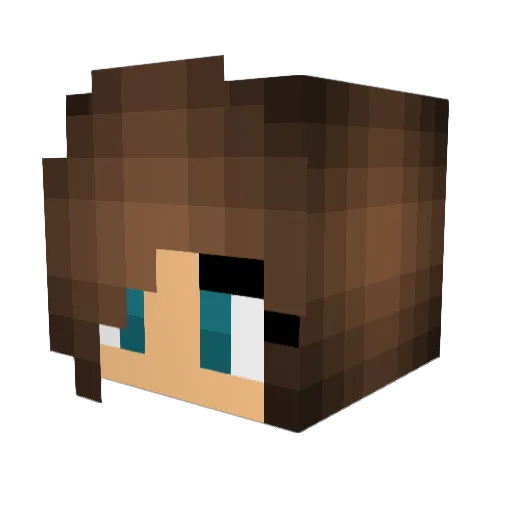 Nell_Crain Minecraft avatar head, 3D render