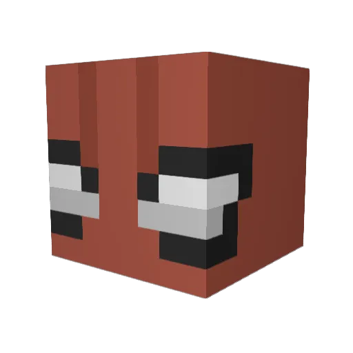 NellaWafer Minecraft avatar head, 3D render