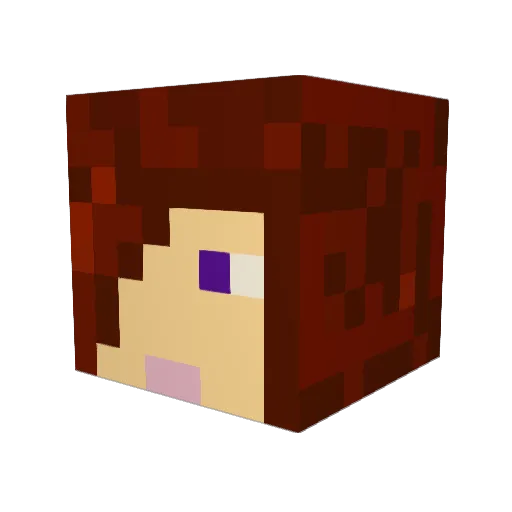 NellaYellow Minecraft avatar head, 3D render