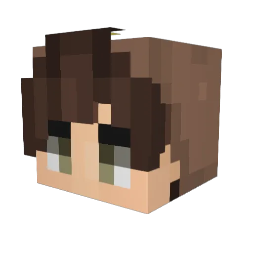Nella_26 Minecraft avatar head, 3D render