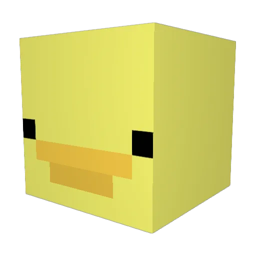 Nelladuckyy Minecraft avatar head, 3D render