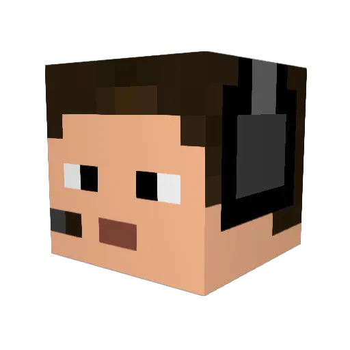 Nellae Minecraft avatar head, 3D render