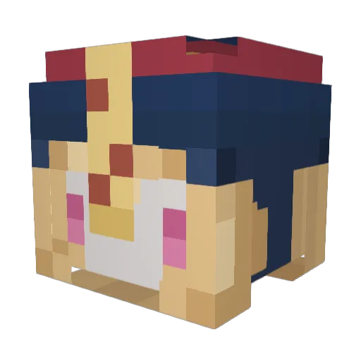 Nellie4444 Minecraft avatar head, 3D render