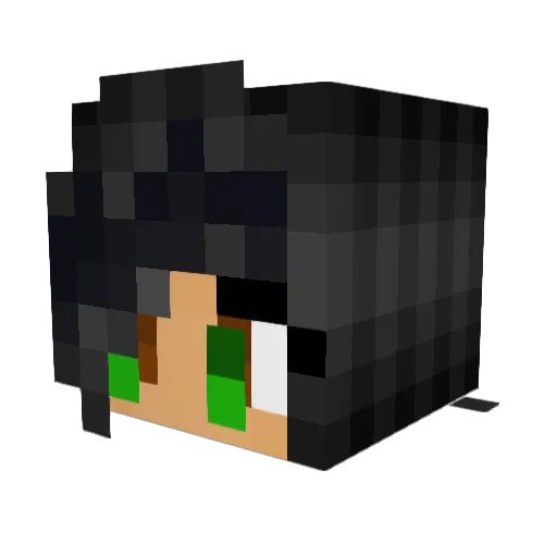 Nellija Minecraft avatar head, 3D render